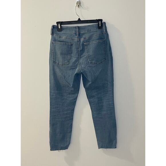 Women's SO jeans size 7 juniors distress high rise curvy crop raw hem - Picture 3 of 16